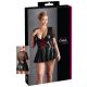 Cottelli Plus Size - Rochie stralucitoare cu corset rosu (negru)