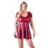 Rochie mini A-line bordo, mărime mare - Cottelli 