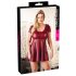 Rochie mini A-line bordo, mărime mare - Cottelli 