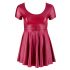 Rochie mini A-line bordo, mărime mare - Cottelli 