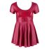 Rochie mini A-line bordo, mărime mare - Cottelli 