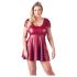 Rochie mini A-line bordo, mărime mare - Cottelli  - XL