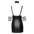 Rochie mini lucioasă cu guler Cottelli Bondage (negru) 