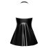 Rochie mini neagră cu model de piele de șarpe - Noir 