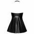 Rochie mini neagră cu model de piele de șarpe - Noir 