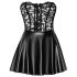 Rochie mini strălucitoare cu dantelă Noir (neagră) 