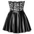 Rochie mini strălucitoare cu dantelă Noir (neagră)  - L