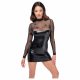 Rochie transparentă cu luciu negru - Noir  - M