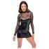 Noir - rochie lucioasă cu top transparent (negru) - L