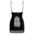 Rochie mini neagră cu laturi transparente  - M