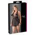 Cottelli Plus Size - babydoll lejer din dantelă (negru)