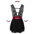 Cottelli Bondage - babydoll din dantelă cu guler (negru)  - XL