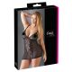 Cottelli Plus Size - negligé din dantelă transparentă (negru)  - 2XL