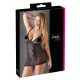 Cottelli Plus Size - negligé din dantelă transparentă (negru)  - 3XL