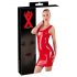 LATEX - rochie mini din latex fără mâneci (roșie) - S