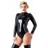 Body din latex cu mâneci lungi pentru femei (negru)  - M