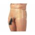 Boxeri din latex cu prelungitor pentru penis (natural)  - L/XL