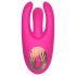 Mrow - vibrator cu stimulator de clitoris cu 3 ramuri, cu acumulator (roz)