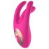 Mrow - vibrator cu stimulator de clitoris cu 3 ramuri, cu acumulator (roz)