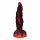 Dildo cu ventuză și textură striată OgazR Hell Dong - 20 cm (negru-roșu) 