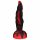 Dildo cu ventuză și textură striată OgazR Hell Dong - 20 cm (negru-roșu) 