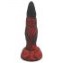 OgazR Hell Dong - dildo cu suprafață aderentă și striații - 20 cm (negru-roșu)