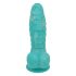 Serpent de Mare OgazR - dildo cu ventuză și textură - 17 cm (albastru cu alb) 