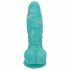 Serpent de Mare OgazR - dildo cu ventuză și textură - 17 cm (albastru cu alb) 