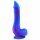 Inkipus - dildo din silicon cu testicule - 18cm (albastru-roz)