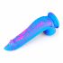 Inkipus - dildo de silicon rigat - 18cm (albastru-roz) 