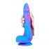 Inkipus - dildo de silicon rigat - 18cm (albastru-roz) 