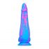 Inkipus - dildo de silicon rigat - 18cm (albastru-roz) 