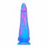 Inkipus - dildo de silicon rigat - 18cm (albastru-roz) 