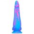 Inkipus - dildo de silicon rigat - 18cm (albastru-roz) 