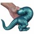 Dildo siliconic cu formă de dinozaur - 26 cm (turcoaz) 