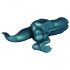 Toppedmonster - dildo din silicon în formă de dinozaur - 26 cm (turcoaz)