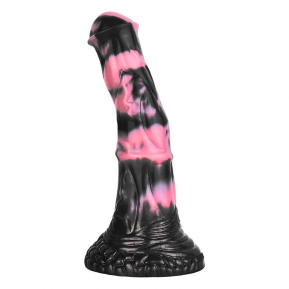 Bad Horse - dildo silicon pentru cai - 18cm (negru-roz) 