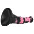 Bad Horse - dildo în formă de ham de cal din silicon - 18 cm (negru-roz)