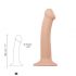 Strap-on-me M - dildo realist dublu strat - mediu (natural) 