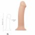 Dildo realist extra-mare - Strap-on-me XL cu dublu strat (natural) 