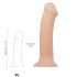 / Strap-on-me XL - dildo realist cu strat dublu - extra mare (natur)