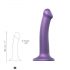 Strap-on-me Metallic Shine M - dildo prietenos cu pielea (mov metalic) 