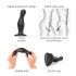 Strap-on-me Curvy M - dildo ondulat cu ventuză (negru) 