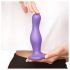 / Strap-on-me Curvy L - dildo ondulat, cu bază (mov)