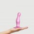 Strap-on-me Curvy S - dildo ondulat cu ventuză (roz) 