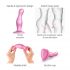 Strap-on-me Curvy S - dildo ondulat cu ventuză (roz) 