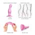 Strap-on-me Curvy S - dildo ondulat cu ventuză (roz) 