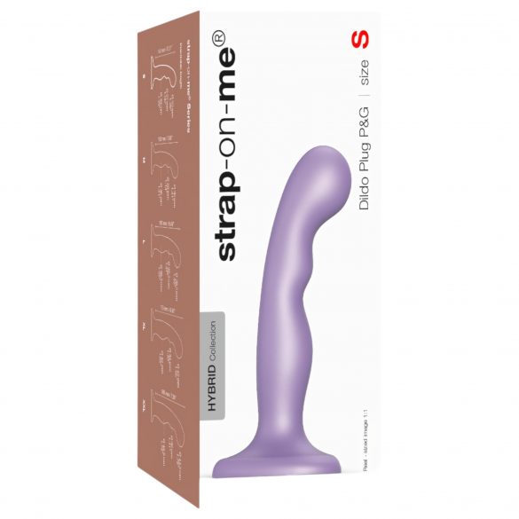 Dildo curbat cu ventuză Strap-on-me P&G S - mov 