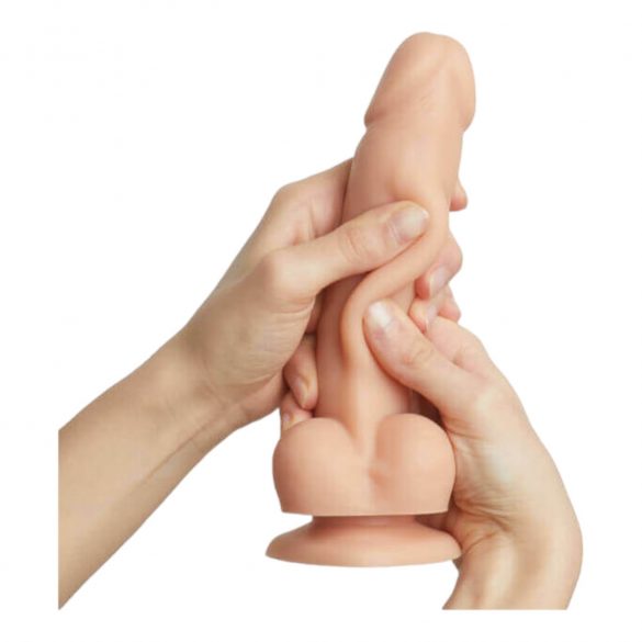 Dildo realist cu ventuză, două straturi, Strap-on-me S (natur) 