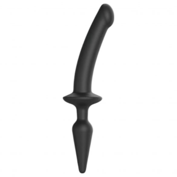 Dildo semi-realistic din silicon 2în1 Strap-on-me Swith S - negru 